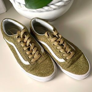 Gold glitter Vans